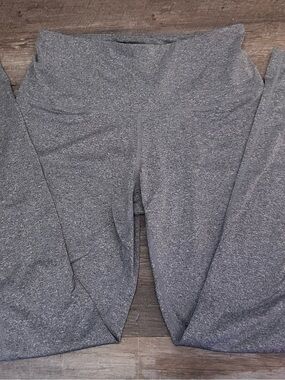 Reebok Heathered‎ Charcoal High-Waist Leggings
